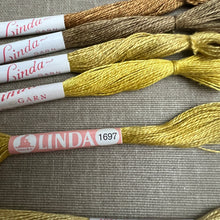 Load image into Gallery viewer, Linda Yellow & Mustard 1960's embroidery linen
