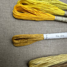Load image into Gallery viewer, Yellow & Mustard Hemstitch Linen 25/4