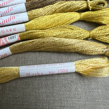Load image into Gallery viewer, Linda Yellow & Mustard 1960's embroidery linen