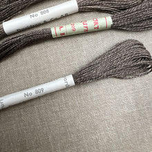 Load image into Gallery viewer, Brown Grey Vintage Linen Tread