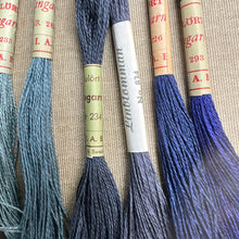 Load image into Gallery viewer, Dusty Indigo Blue Vintage Linen Tread
