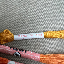 Load image into Gallery viewer, Linda Orange 1960's embroidery linen