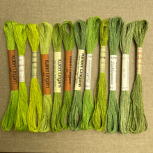 Load image into Gallery viewer, Green Vintage Linen Tread