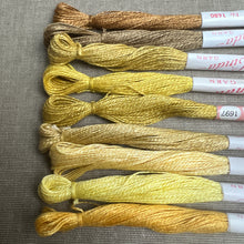 Load image into Gallery viewer, Linda Yellow & Mustard 1960's embroidery linen