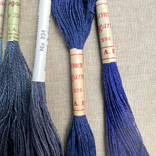 Load image into Gallery viewer, Dusty Indigo Blue Vintage Linen Tread