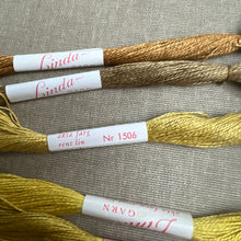 Load image into Gallery viewer, Linda Yellow & Mustard 1960's embroidery linen