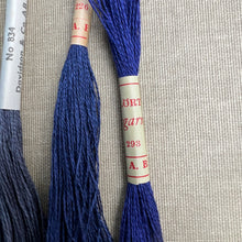 Load image into Gallery viewer, Dusty Indigo Blue Vintage Linen Tread