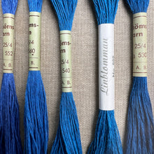 Load image into Gallery viewer, Blue Hemstitch Linen 25/4