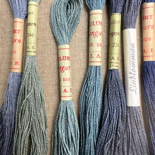 Load image into Gallery viewer, Dusty Indigo Blue Vintage Linen Tread