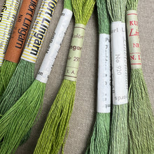 Load image into Gallery viewer, Green Vintage Linen Tread