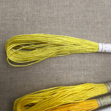 Load image into Gallery viewer, Yellow & Mustard Hemstitch Linen 25/4