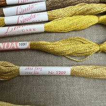 Load image into Gallery viewer, Linda Yellow & Mustard 1960's embroidery linen