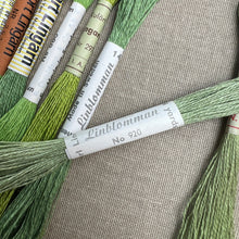 Load image into Gallery viewer, Green Vintage Linen Tread