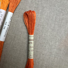 Load image into Gallery viewer, Orange Hemstitch Linen 25/4