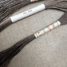 Load image into Gallery viewer, Brown Grey Vintage Linen Tread