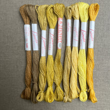 Load image into Gallery viewer, Linda Yellow & Mustard 1960's embroidery linen