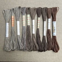 Load image into Gallery viewer, Brown Grey Vintage Linen Tread