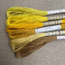 Load image into Gallery viewer, Yellow & Mustard Hemstitch Linen 25/4