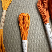 Load image into Gallery viewer, Orange Hemstitch Linen 25/4