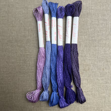 Load image into Gallery viewer, Linda Purple 1960's embroidery linen