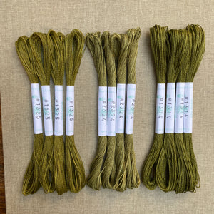 Olive green linen