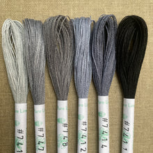 Load image into Gallery viewer, Fine Linen Grey & Black