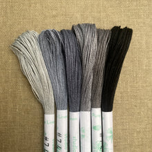 Load image into Gallery viewer, Fine Linen Grey & Black