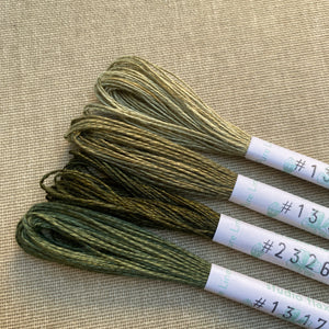 Green Linen Embroidery Thread