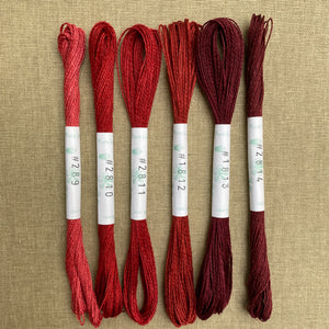 Dark Red Linen Embroidery Thread
