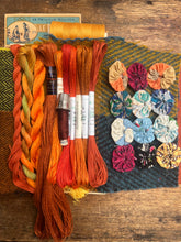 Load image into Gallery viewer, Orange Linen &amp; Tweed Box