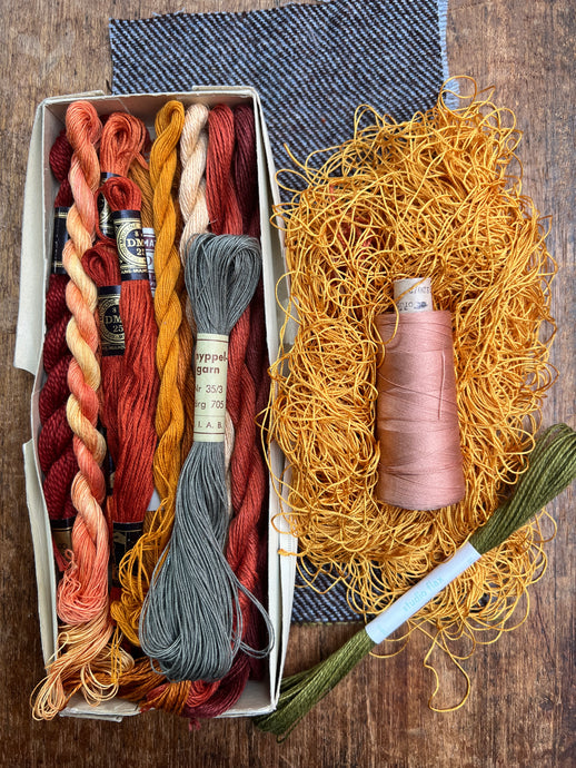 Textile Artist's Set C - Orange & Grey