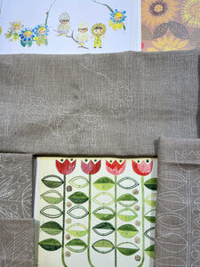 SECONDS SALE  5 x Springtime Nordiska Linen Prints 5C