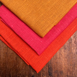 Neon Orange Linen Fabric 50 x 50 cm