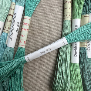 Pastel & Aqua Vintage Linen Tread