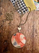Load image into Gallery viewer, Vintage Lens + Fabric Necklace