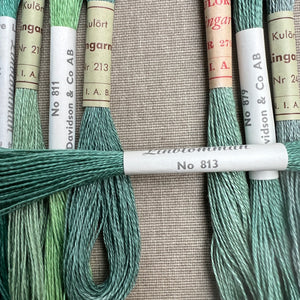 Pastel & Aqua Vintage Linen Tread