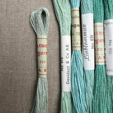 Load image into Gallery viewer, Pastel &amp; Aqua Vintage Linen Tread