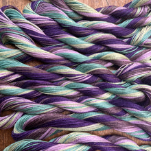 Load image into Gallery viewer, (NEW) Purple and Green Embroidery Hank
