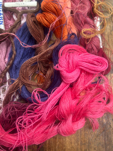 Textile Artist’s Linen Box #2 Pink/Purple/Peach