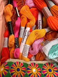 Textile Artist’s Linen Box #3 Neon