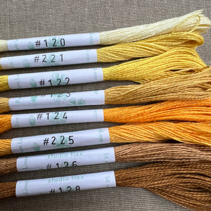 Yellow & Mustard Linen Embroidery Thread