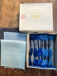 Simple Blue Mending Box