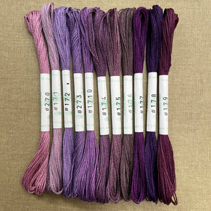 Purple Linen Embroidery Threads