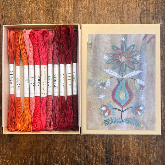 Red/Orange Flax Flower Box