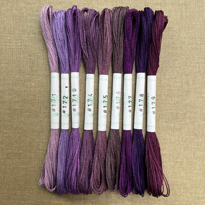 Purple Linen Embroidery Threads