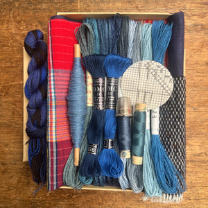 Indigo Linen, Silk & Tweed Box