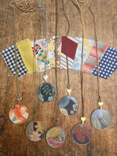 Load image into Gallery viewer, Vintage Lens + Fabric Necklace