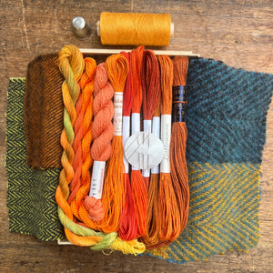 Orange Linen & Tweed Box