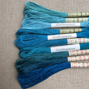 Teal Blue Vintage Linen Tread