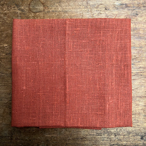 Rust Red Linen Fabric 50 x 50 cm